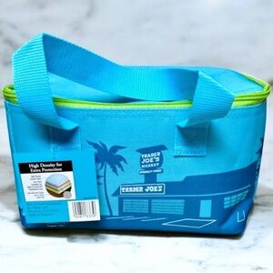 Trader Joe’s Blue with Green Trim Mini Insulated Tote Bag Lunch Box